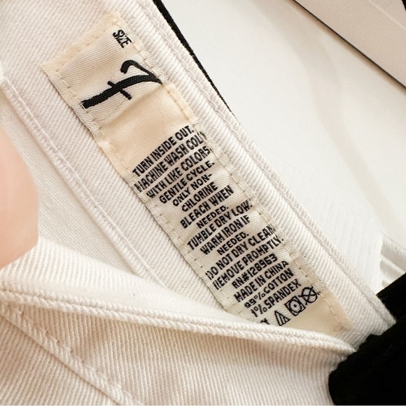 Indigo Rein Distressed Cutoff Jean Shorts White sz 7 - Picture 4 of 4